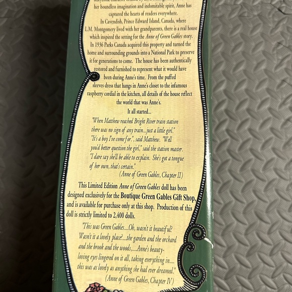 Vintage-Anne of Green Gables Limited Edition Porcelain Doll - Picture 3 of 4